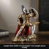 Vintage Gold Armor Spartan Warrior Sculpture Craft Bookcase Wine Cabinet Decoration Abstract Resin Warrior Statue Art Decoration