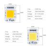 110V 220V 20W 30W 50W COB LED Chip Beads with 60/120 Degree Lens Reflector Smart IC COB Chip Array Matrix DIY Floodlight