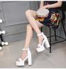 Fashion Women's Sandals 15CM High Heel Sexy Fashion Waterproof Platform Buckle Zipper Breathable Nightclub Party Casual Shoes