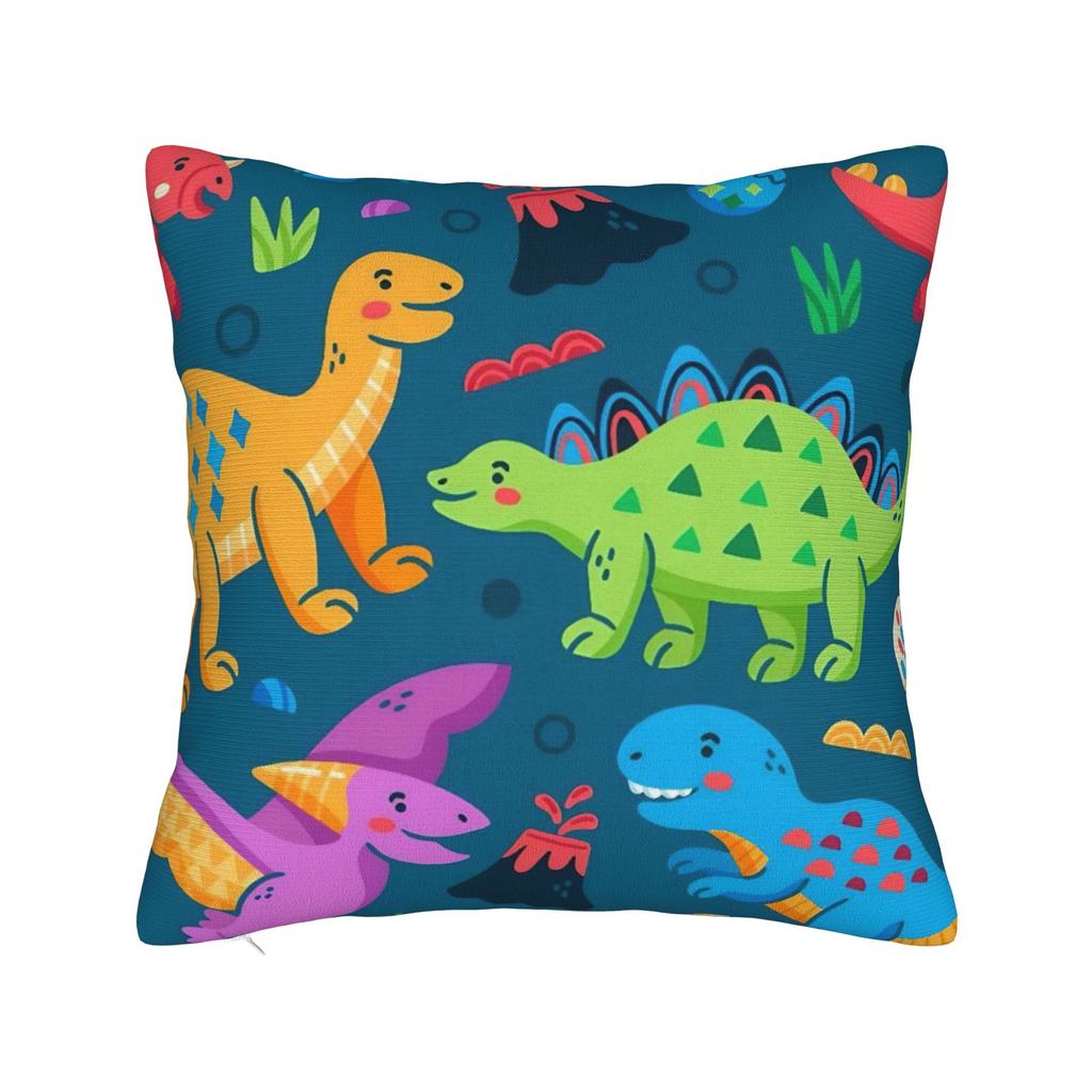 Pillow Cover Fun Dinosaur Pattern Novelty Pillow Case For Sofa Couch Bed Living Room Pillowcases