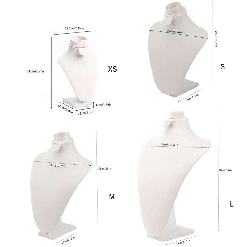 Practical Sturdy Lint Jewelry Bust Stand Small Necklace Display Holder Jewelry Accessory for Trade Show Exhibits