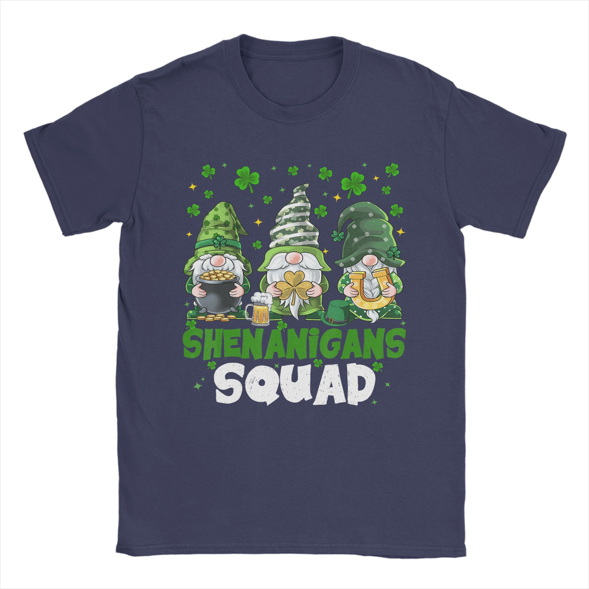 

St Patricks Day Gnomes Shenanigans Squad Saint Pattys Unisex T Shirt Novelty Tee Shirt Pure Cotton Gift Idea Clothing 4XL