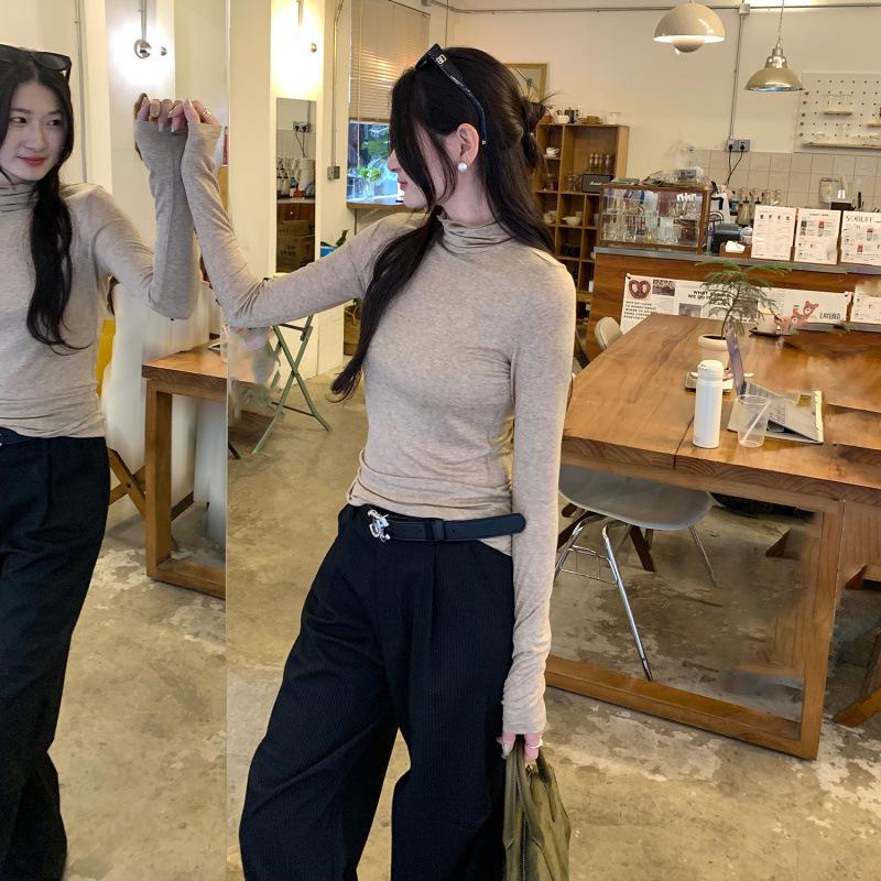 Women s Slim Fit Lyocell Tencel Wool Turtleneck Base Layer Top - Autumn/Winter 2026 Collection Small