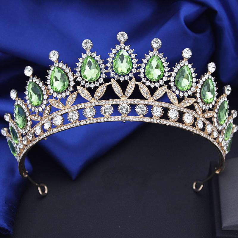 Vintage Water Drop Crown for Queen Bridal Prom Wedding Dress Hair Jewellry Bride tiaras Cosplay Head Accessories
