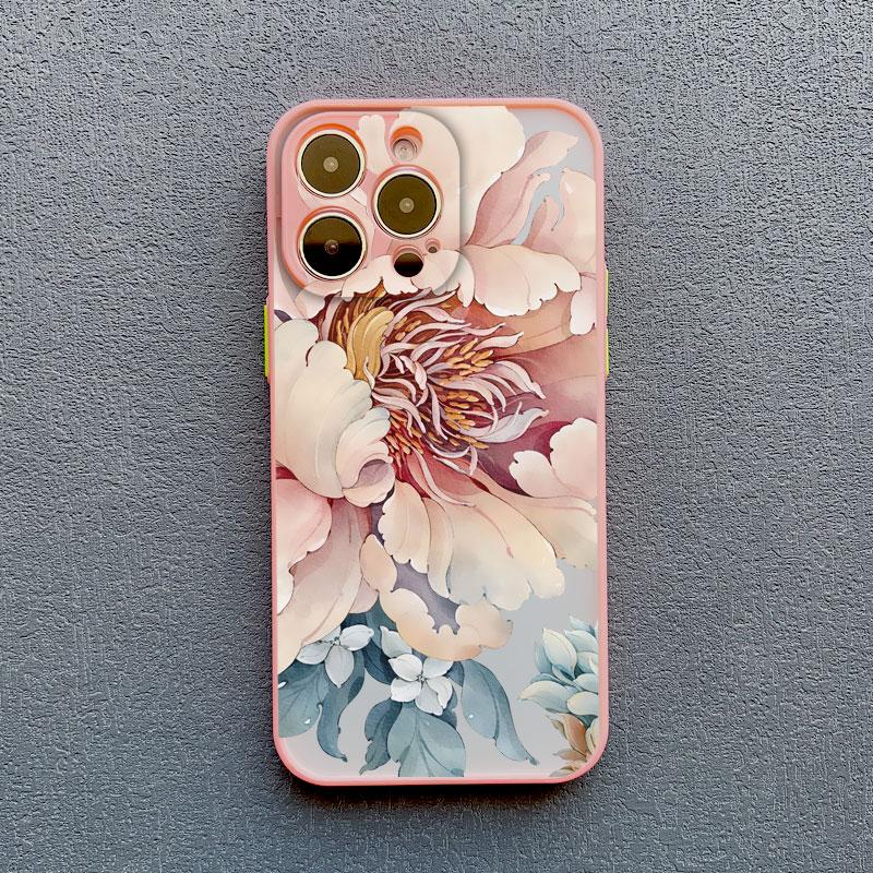 Vintage Blumen Handyhülle Für iPhone 12 11 13 Pro Max Mini 16 15 14 Pro Max X XR XS 8 7 14 15 Plus SE Schmetterling Pflanze Rückseite