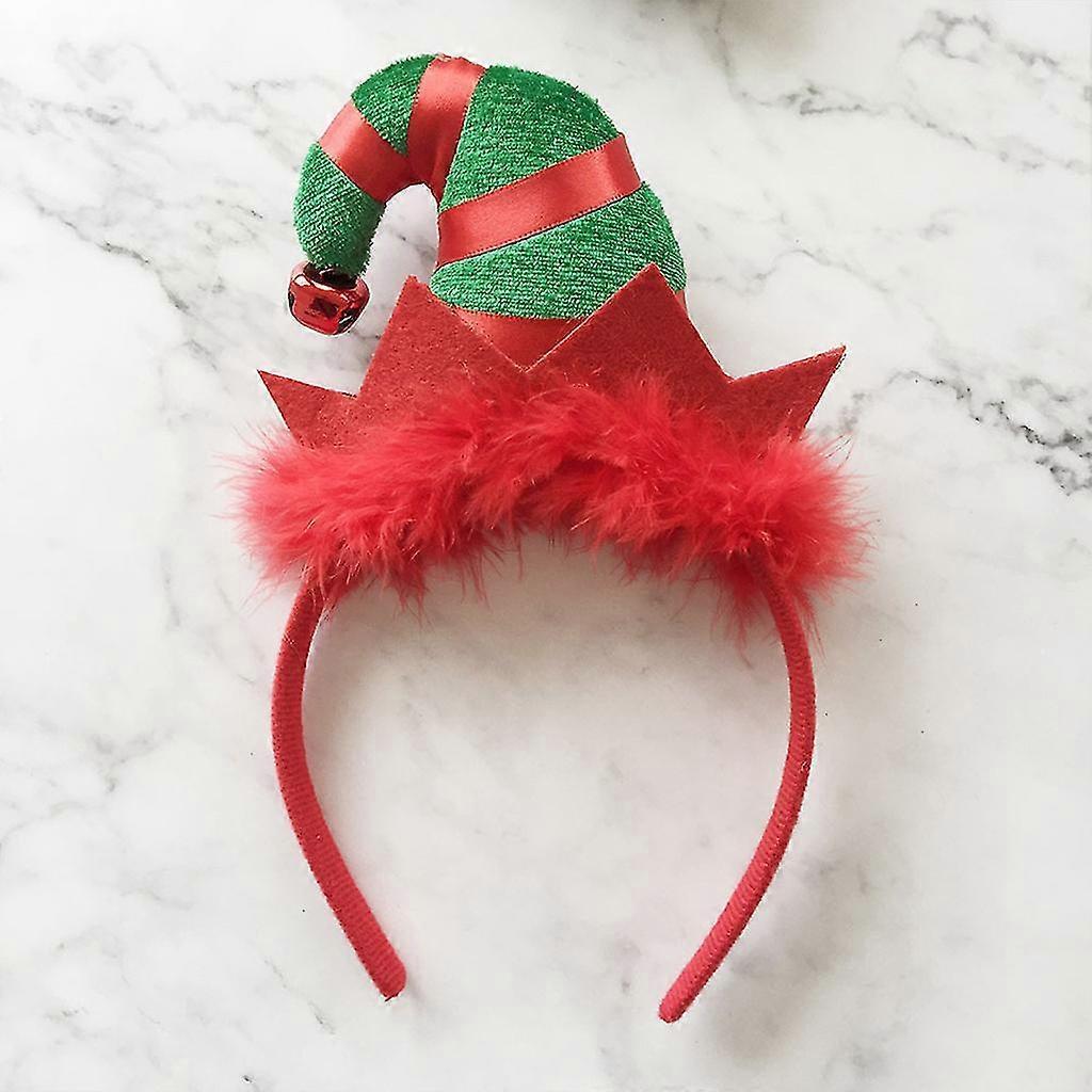 Festival Headband Feather Elf Hat Hairband Christmas Holiday Party Favors
