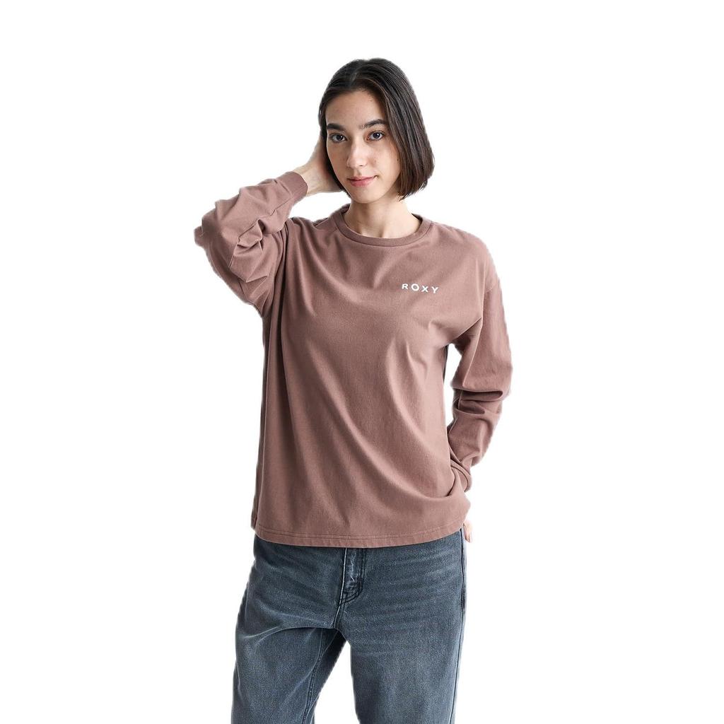 Roxy Streetwear Heritage Logo Regular Fit Long Sleeve Brown Women's Top,