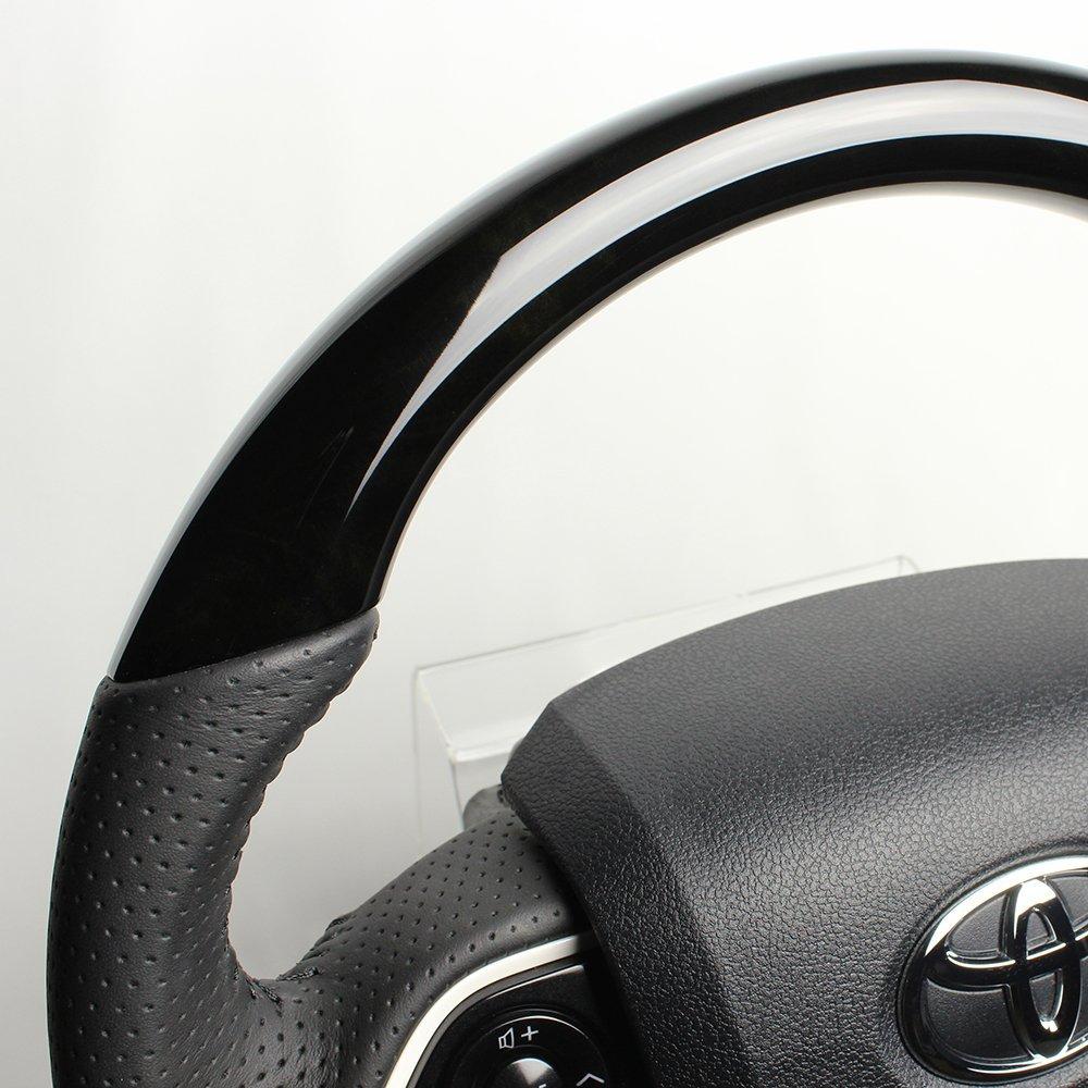 REAL Original Series Blackwood Steering Wheel (50-BKW-BK) for Prius (50 Series), Prius PHV (50 Series), and Mirai