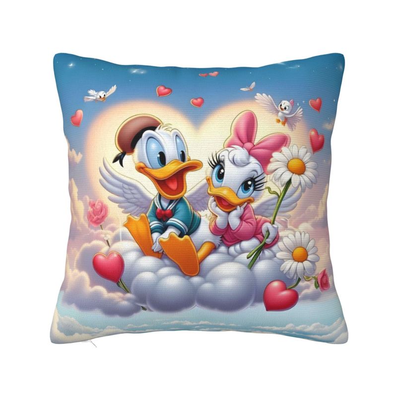 Custom Disney Anime Donald Duck Pillow Covers Bedroom Decoration Kawaii Cute Cartoon Outdoor Cushions Square Pillowcase