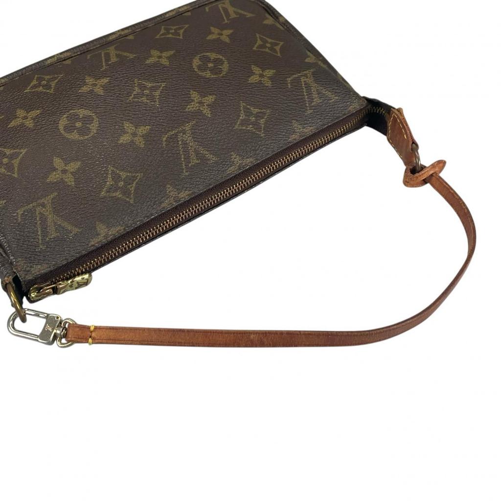 LOUIS VUITTON Pochette Accessoires Handbag Monogram canvas Brown Women M51980 Used