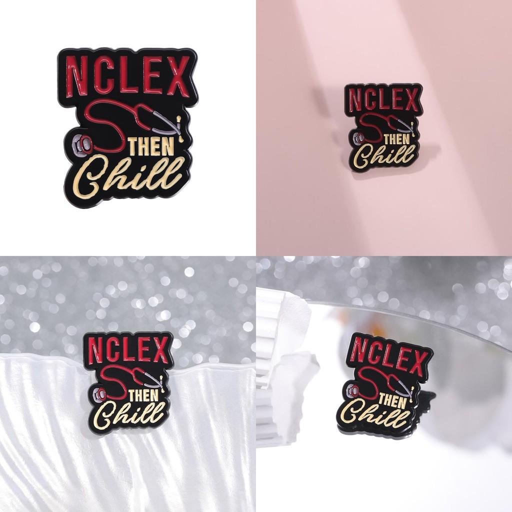 Alloy Letter Charming Brooch With Geometric Style For Medical Themed Fashion Accessories