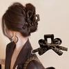 Leopard Print Hair Clip Elegant Hair Claw Fashion Shark Clip  Women