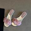 Flower Women Slippers Flats Beach Dress Shoes Summer Sandals 2025 New Casual Flip Flops Open Toe Sport Slides Mujer Sandalias