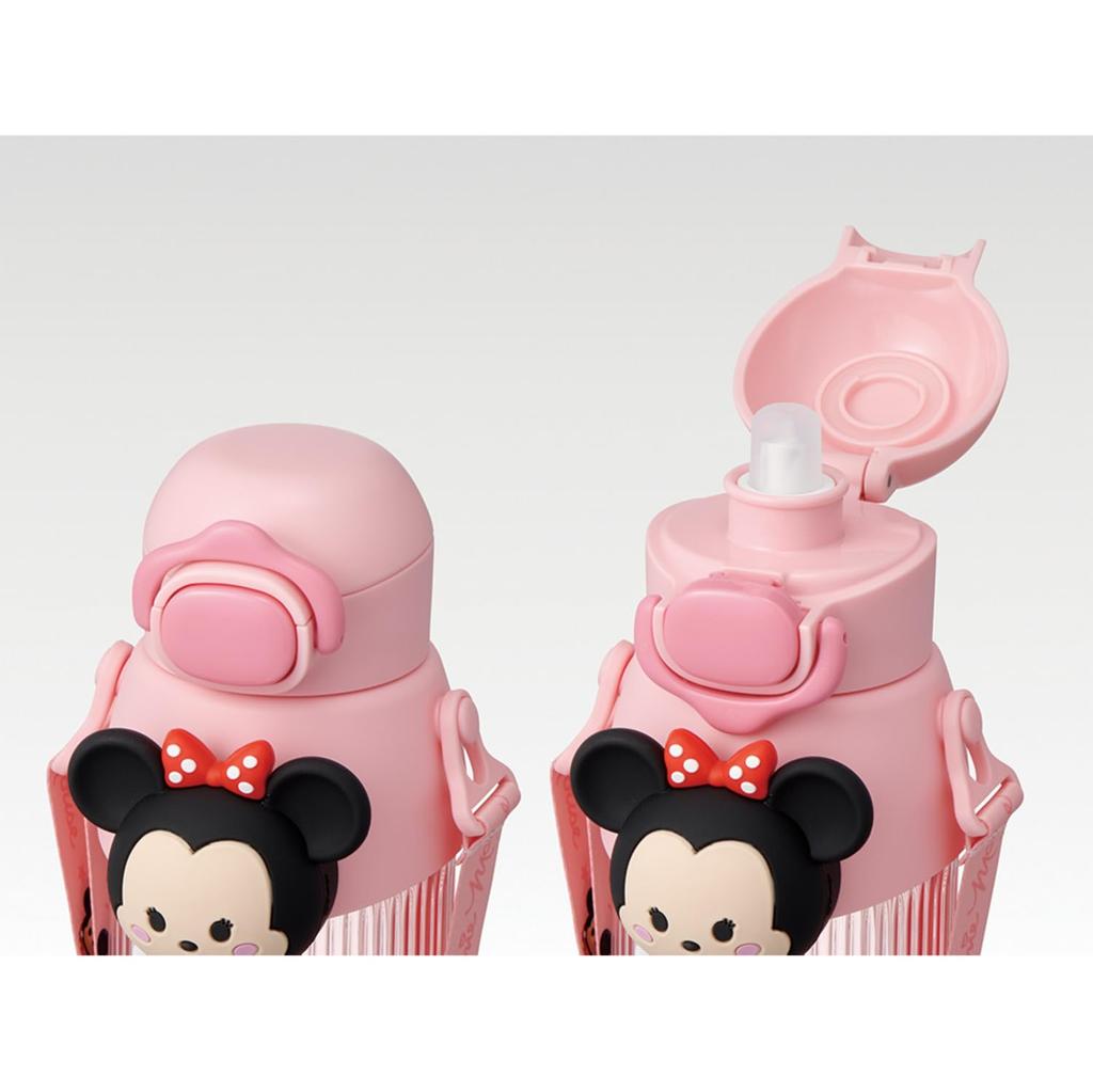Skater 3D Mascot Straw Bottle Water Bottle 590ml Disney Tsum Tsum Minnie Disney Girls Children Kids Cute Straw Type PMSHP6-A