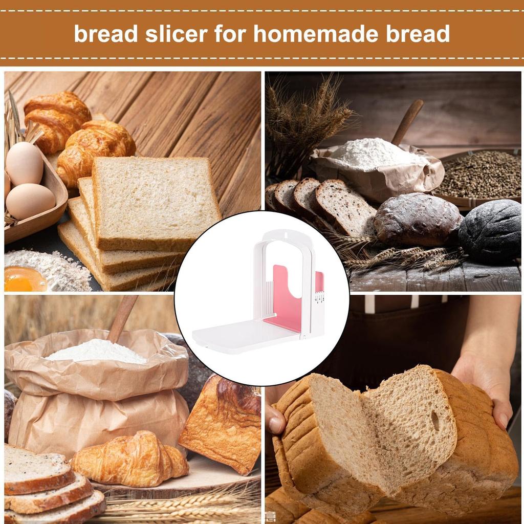 Bread Slicer Toast Cutting Guide Loaf Cutter Mold Adjustable Slice Maker Baking Bread Cutting Tool