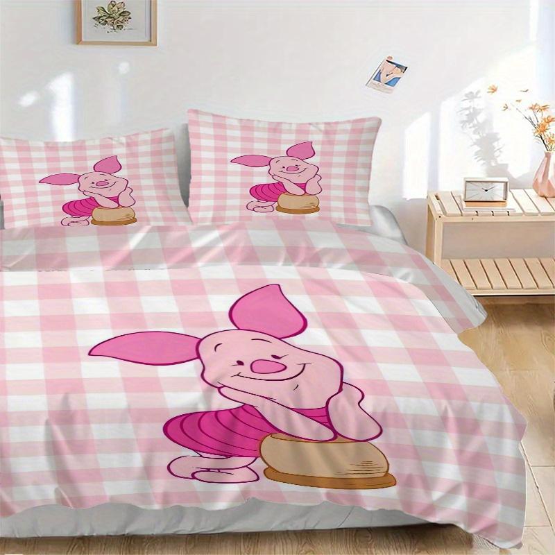 

3pcs Piglet Printed Quilt Set - Includes 1 Quilt Cover and 2 Pillowcases, Machine Washable - Suitable for All Seasons.Q079 135x200cm