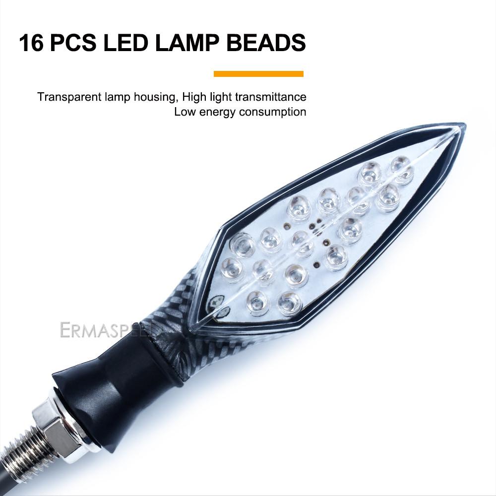 Unviersal Motorcycle Turn Signal Amber Flashing LED Lights Blinker Lightings Indicator Lamp Light Flasher Motorbike