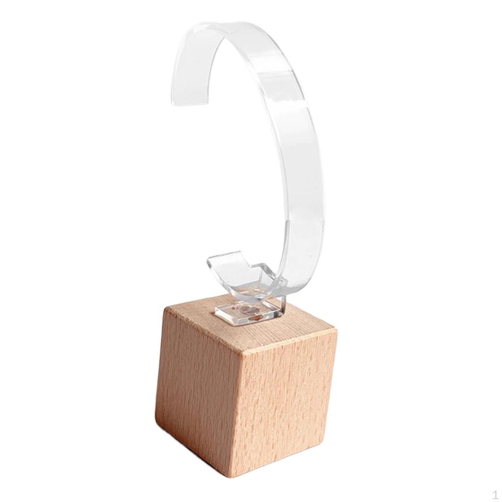 Elegant Watch Stand with Wooden Base for Retail Sales and Home Display