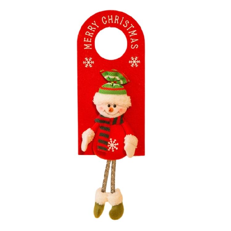Unique Christmas Door Handle Hanger Christmas Series Figurine Door Hangings Comfortable Easy Install Festival Decors