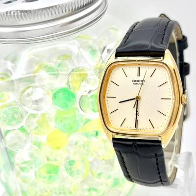 [New Battery] SEIKO Men's Watch Gold Hexagonal 6431-5100 1D0816 New Belt