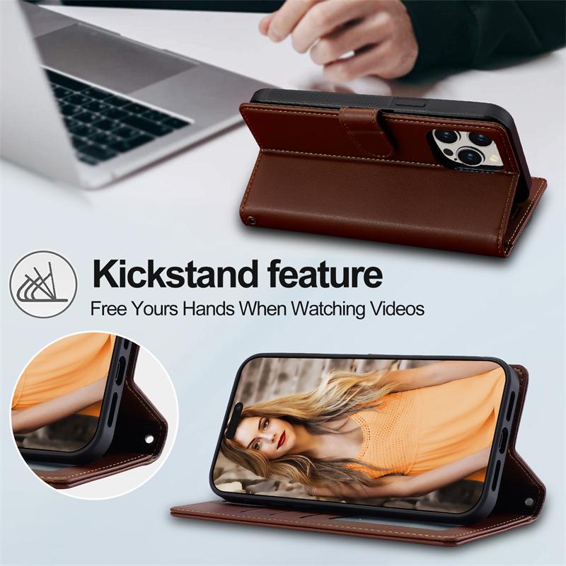 2 in 1 High Quality Retro Magnetic Flip Leather Case for iPhone 16 15 14 13 12 11 XR XS/Samsung S24 Ultra S23 FE A55 A54 Wallet Card Cover Phone Case