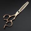6.0-Inch Rose Gold Hairdressing Scissors Set: Notched Handle Straight Shears, Bangs Scissors, Thinning Shears for Barbers.