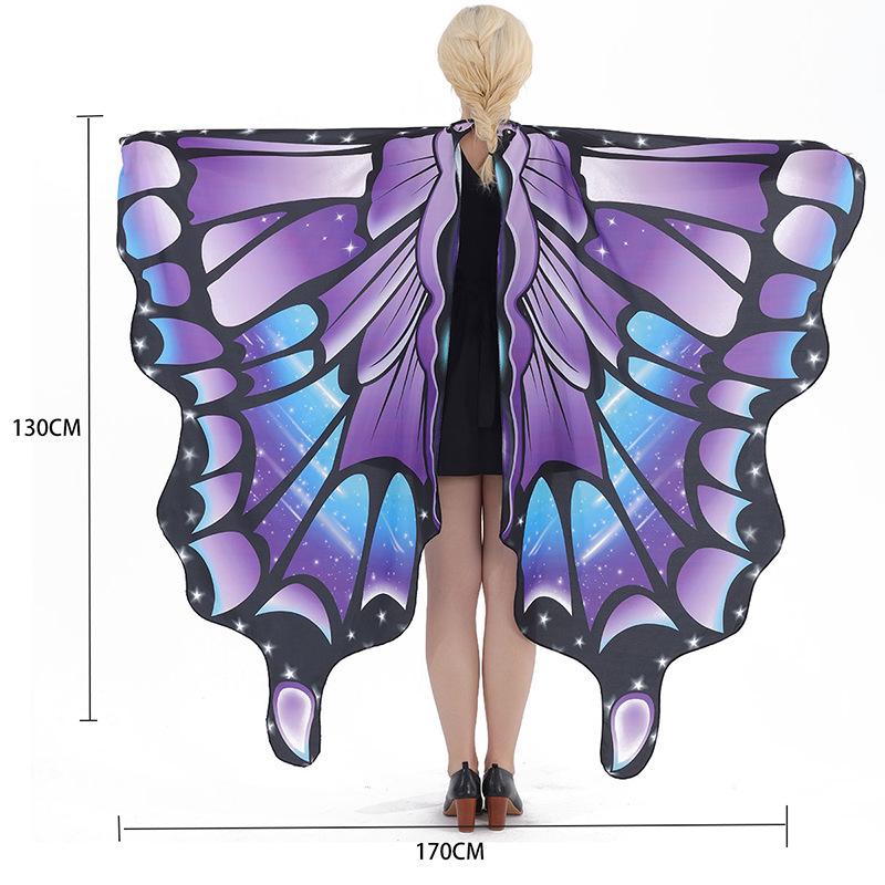 Butterfly Cloak Gradient Halloween Dance Shawl Wings