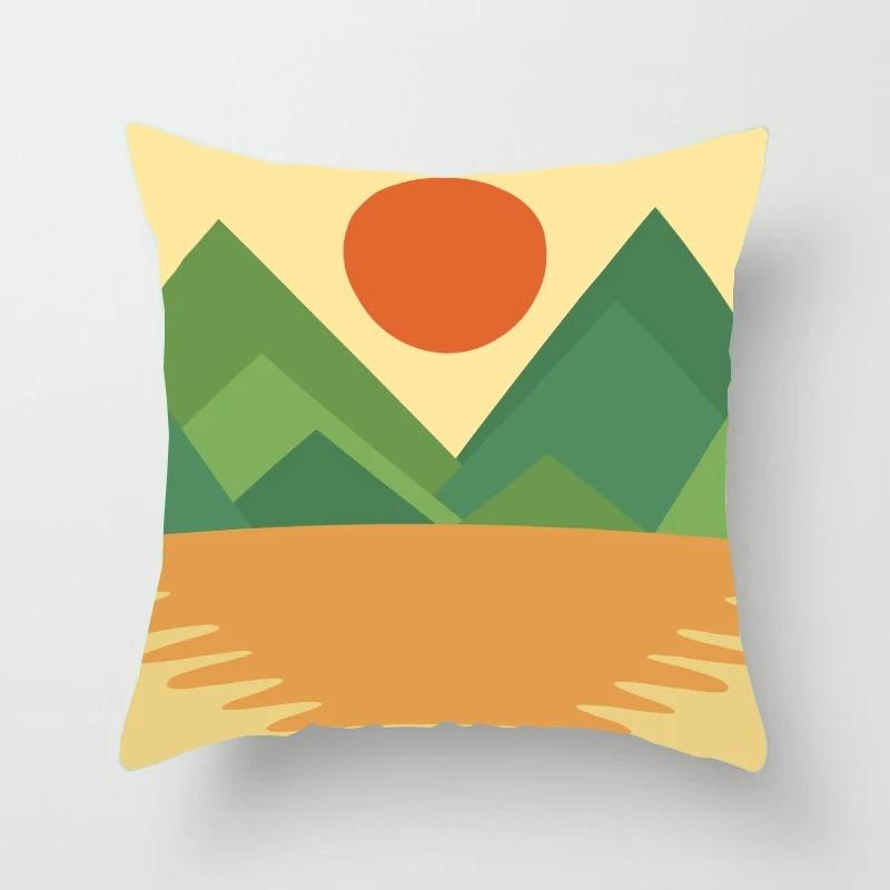 Creative Geometric Colorful Pattern Pillowcase Interior Decoration Office Living Room Home Pillowcase