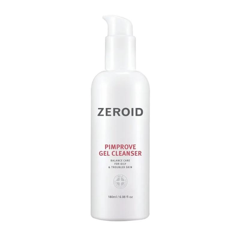 [Zeroid] Nettoyant Gel Doux Affinant les Imperfections (180ml) - Nettoyant Purifiant Avancé Équilibrant le Sébum de la Surface Cutanée et à pH Bas