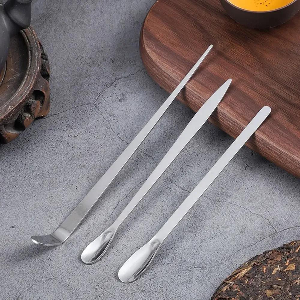 New Stainless Steel Tea Sticks Japanese Traditional Leaf Tea Scoops Matcha Scoop Tea Ceremony Kitchen Tool Teaware