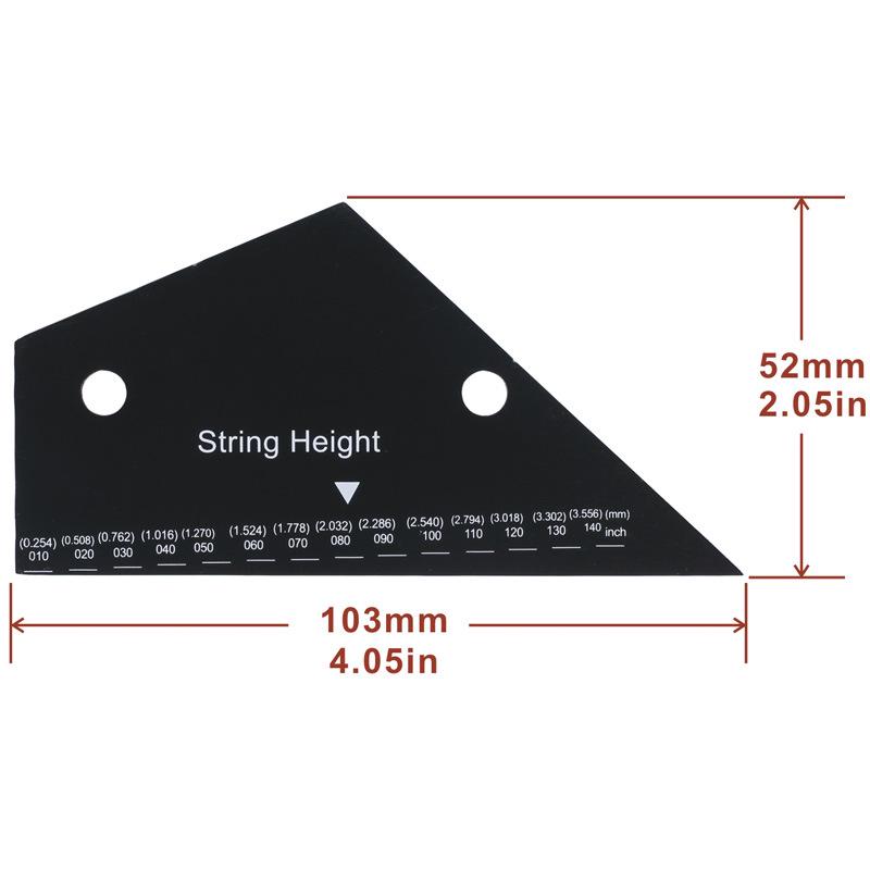 Stainless Steel Guitar Pick Ruler for Electric & Acoustic String Height and Spacing Measurement