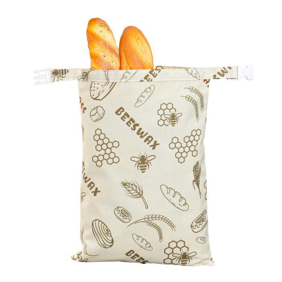 

Bread Bag Large Beeswax Lining And Cotton Natural Bread Storage Bag Keeps Bread Fresh Longer Breathable Moisture Barrier Reusable Bread F