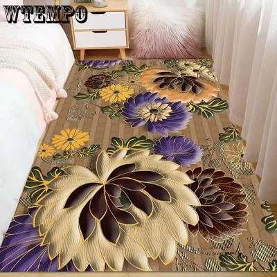 Flower Pastoral 3D Printed Carpet Home Decor Entrance Door Mats Living Room Rugs Carpets In The Bedroom Children Carpet Bath Mat