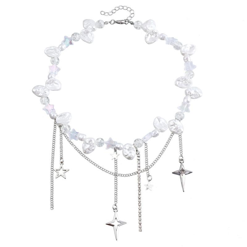 Pearl Neck Chain Light Luxury Design Tassel Necklace Female Star Multi-layer Premium Sweater Chain