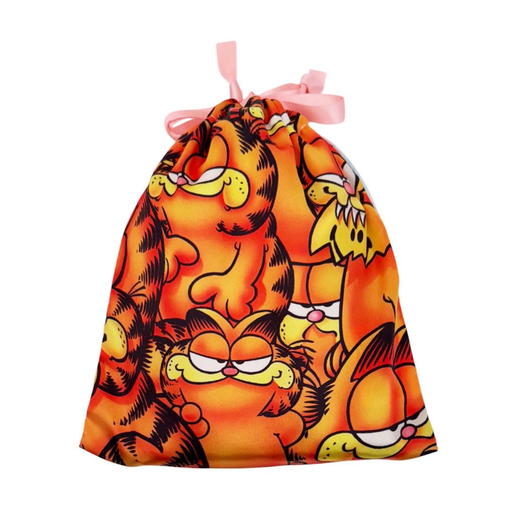 Small Planet Garfield Ribbon Drawstring Bag Comic
