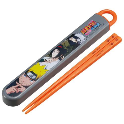 Skater Chopsticks and Chopstick Case Set for Kids, Lunch Box, 16.5cm, Made in Japan, Dishwasher Safe, Sliding Design, Naruto Design, Boys, ABS2AMAG-A