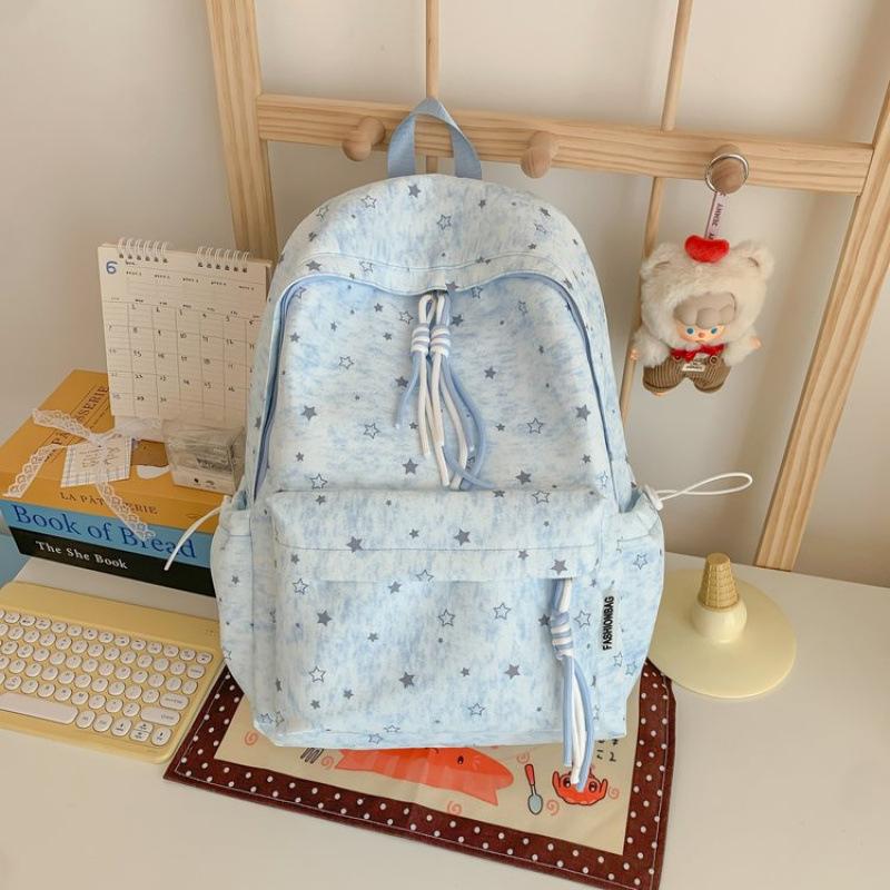 Schoolbag Schoolbag Ins Niche Korean High Value Junior High School Student Star Backpack Casual Versatile Large Capacity Backpack