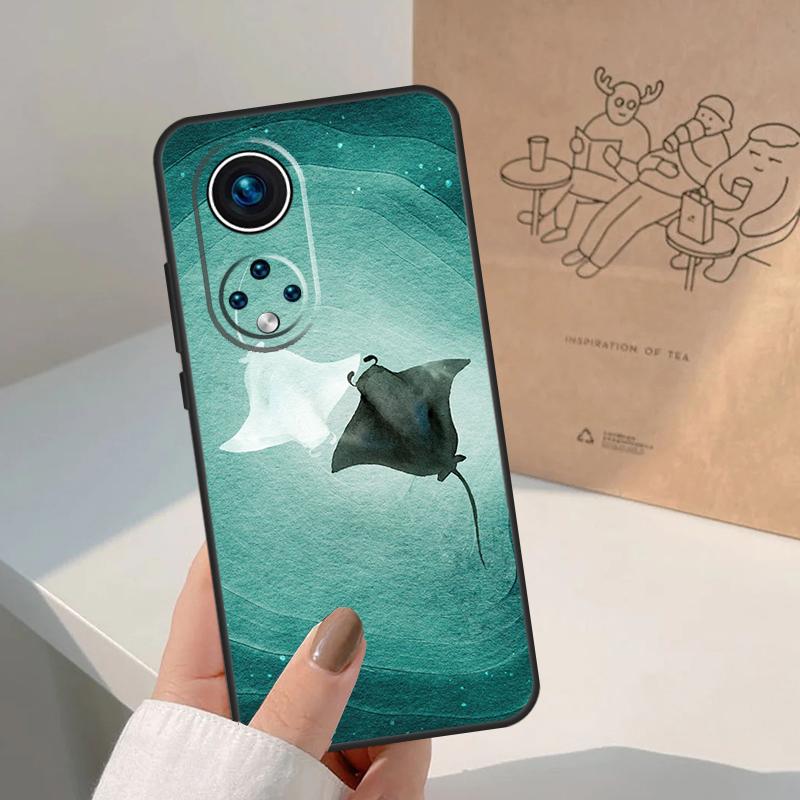 Animal Manta Ray For Honor Magic 8 7 6 5 Pro Case For Honor X9d X9c X9b X9a X8c X8b Win 200 400 50 70 90 Lite