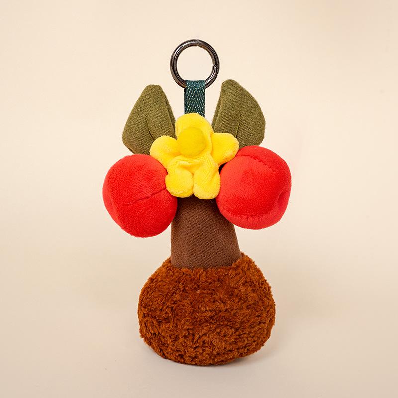 Elephant Skin Rabbit Plush Keychain: Cute Insect and Plant Series with Caterpillar and Bee Figures