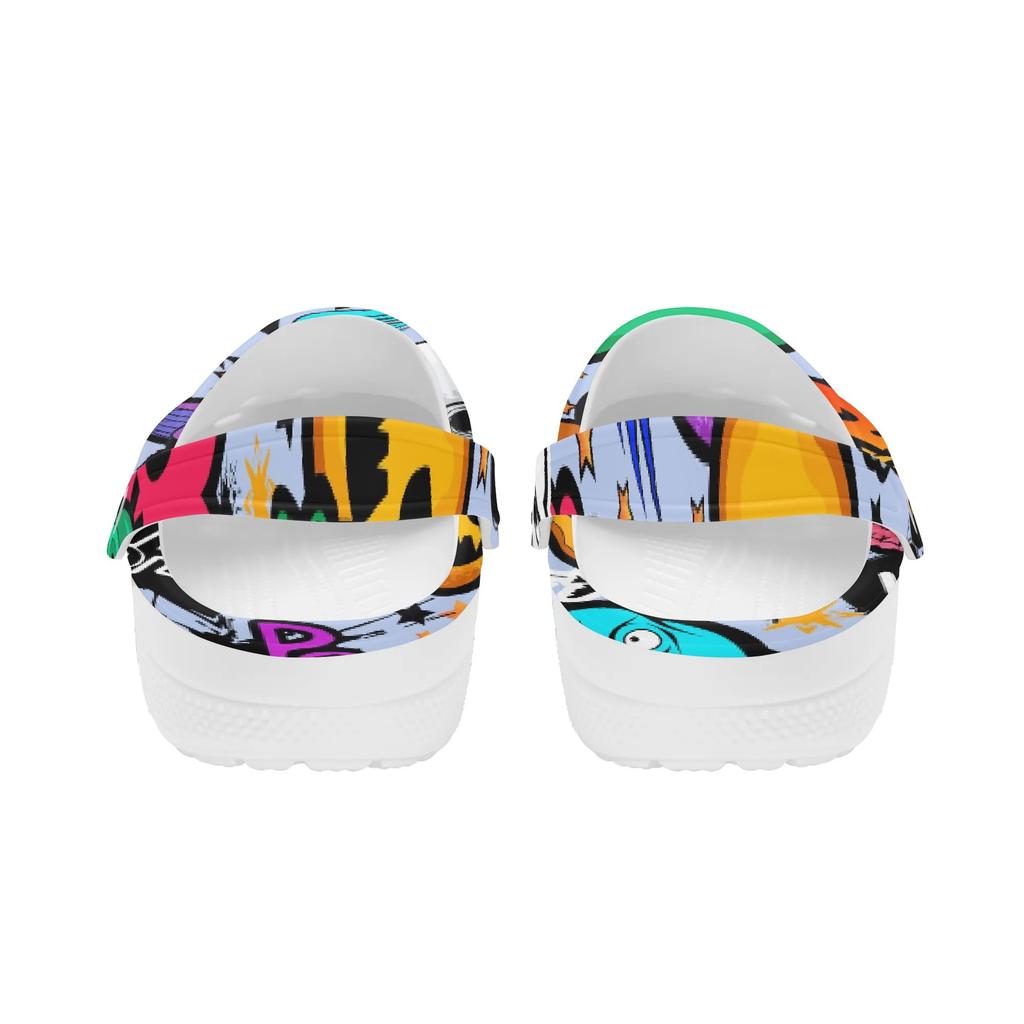 Lightweight EVA Garden Clogs Women Men Color Printed Breathable Slip On Shoes Beach Pool Home Bathroom Sandals Beach Pool Wear