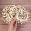 14cm Wooden Wall Sign Flower of Life Shape Coaster Laser Cut Wood Wall Art DIY Crafts Making Geometry Ornament Home Decoration