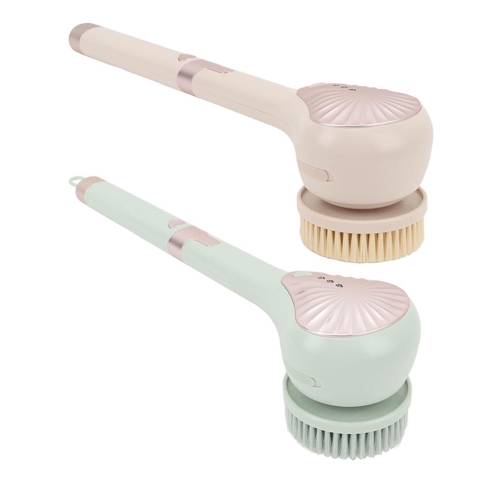 Elektrische Körperbürste Wasserdicht Multifunktional Abnehmbarer Langer Griff Elektrische Dusch-Badebürste