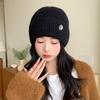 Solid Color Knitted Hat Autumn and Winter Hat Women's Ear Protector Warm Cold Hat Knitted Wool Hat