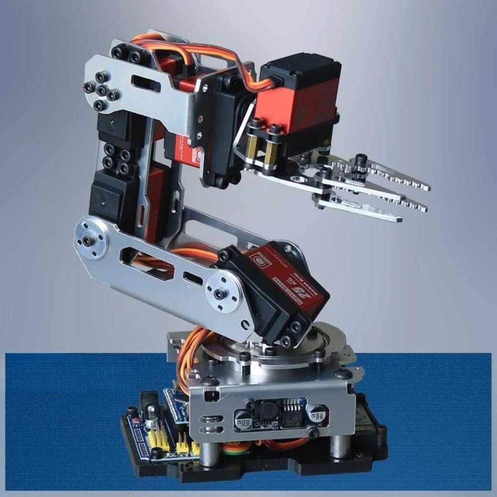 APP Control 6 Dof Metal Mechanical Arm Aluminum Alloy Bracket High Quality Robot Arm for Arduino Robot DIY Kit Programmable Arm