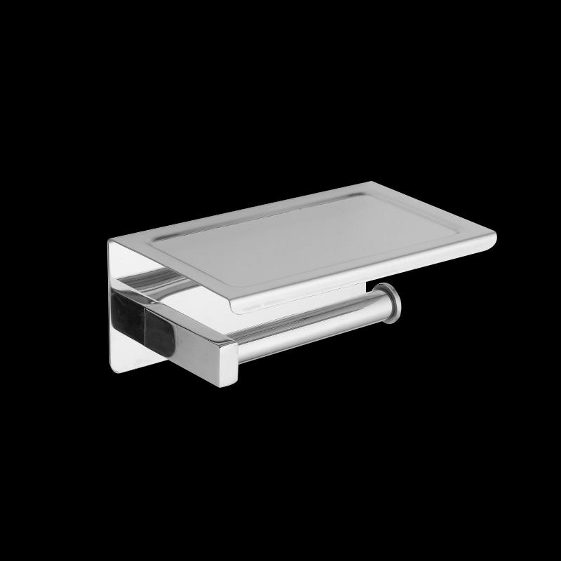 Stainless Steel Toilet Tissue Box with Phone Holder