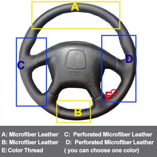 Hand Sewing Car Steering Wheel Cover For Mitsubishi Pajero 1997-2002 2003 2004