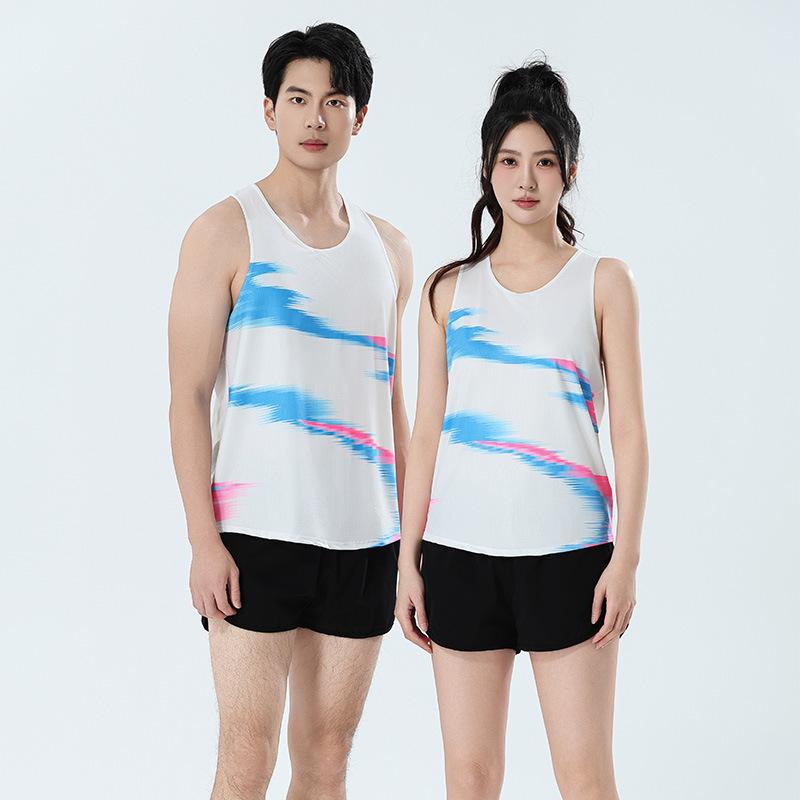 Men's Quick-Dry Track and Field Training Vest and Shorts Set for Marathon & Physical Education Competition
