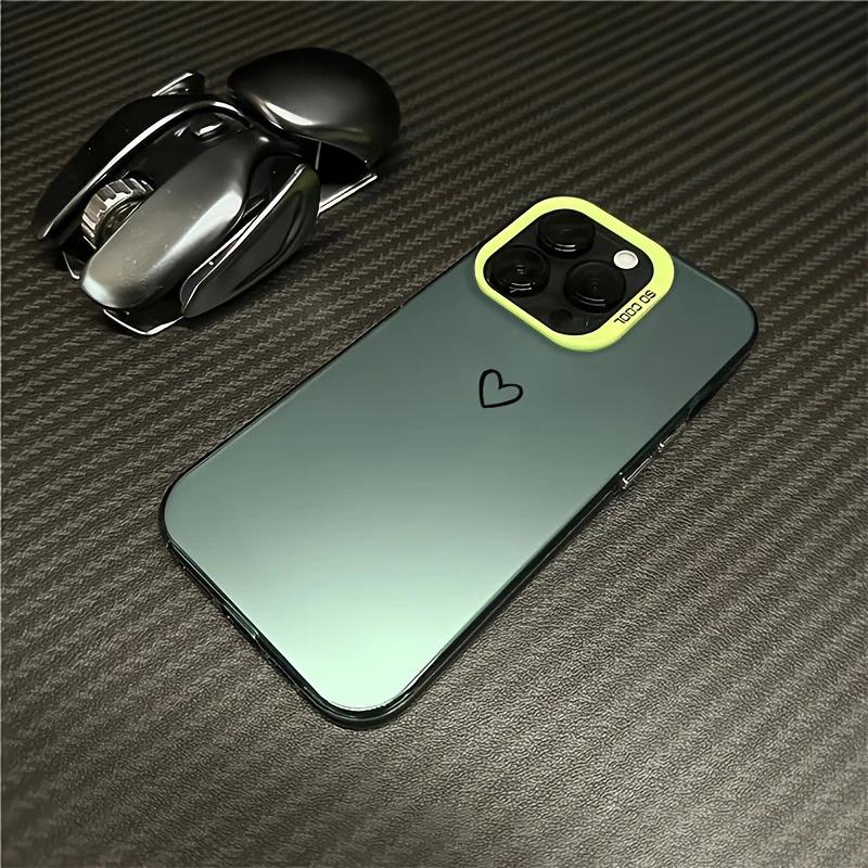 Minimalist Love Heart Print IMD Material Phone Case for iPhone 16 15 14 13 12 11 Pro Max XS X XR 8 7 Plus 16E Shockproof Cover