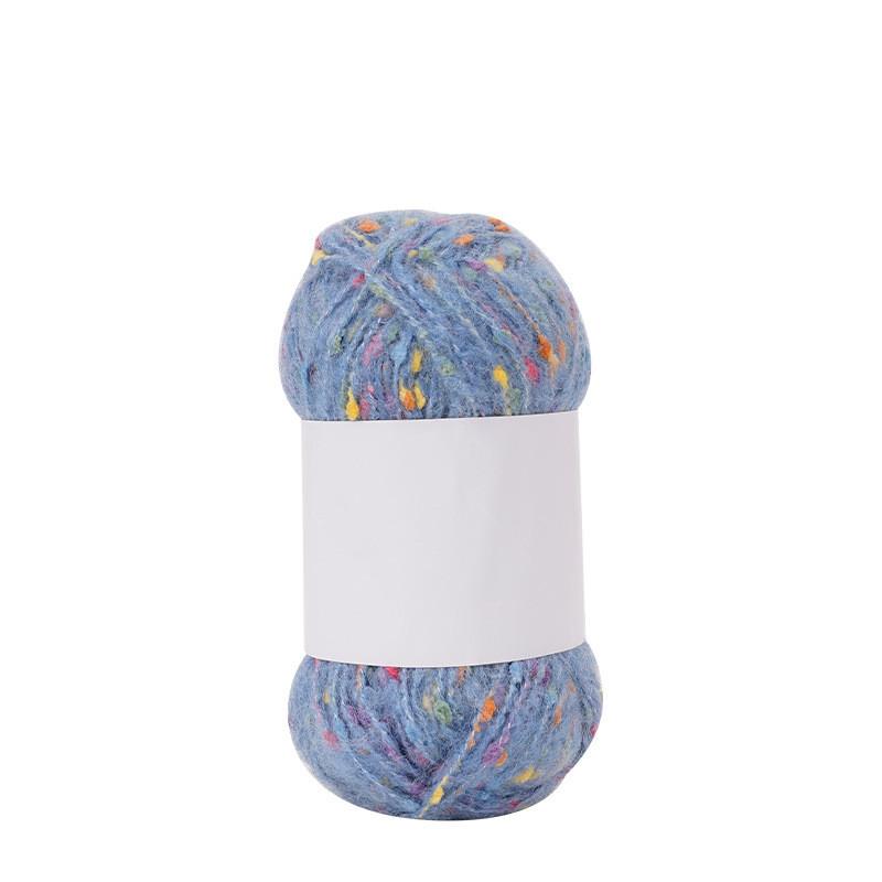 Regnbågsfärgad prickig mohairgarnboll Mjuk Handstickad Garnbeklädnad Bekväm För DIY Halsduk Tröja Sjal Kappa Virkning