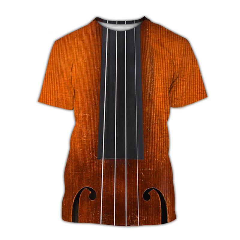 Summer Art Guitar 3D Print T-Shirts Streetwear Men Women FashionHarajuku Casual Oversized O-Neck T Shirt Tees Tops Clothing